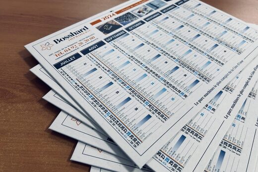 Il n&#8217;est pas trop tard pour vos cadeaux clients : des calendriers bancaires prêts en un temps record à Mougins !