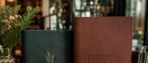 Porte-menu personnalisé pour restaurant à Cannes – Imprimerie Bosshard