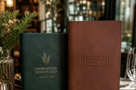 Porte-menu personnalisé pour restaurant à Cannes – Imprimerie Bosshard